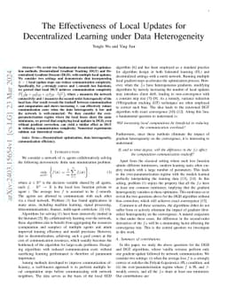 The Effectiveness of Local Updates for Decentralized Learning under Data
  Heterogeneity
