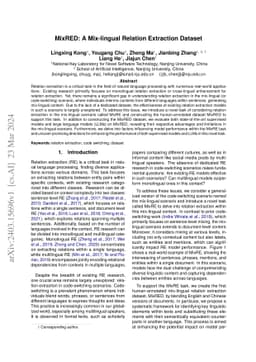 MixRED: A Mix-lingual Relation Extraction Dataset