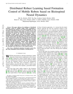 Distributed Robust Learning based Formation Control of Mobile Robots
  based on Bioinspired Neural Dynamics
