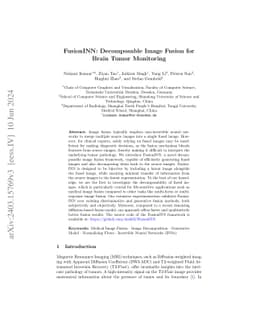 FusionINN: Decomposable Image Fusion for Brain Tumor Monitoring