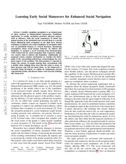 Learning Early Social Maneuvers for Enhanced Social Navigation