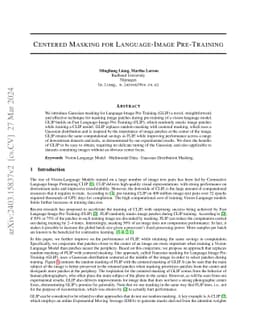 Centered Masking for Language-Image Pre-Training
