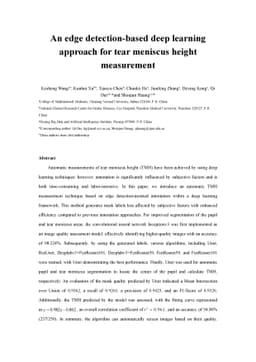An edge detection-based deep learning approach for tear meniscus height
  measurement