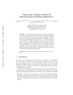Using Large Language Models for OntoClean-based Ontology Refinement
