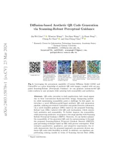 Diffusion-based Aesthetic QR Code Generation via Scanning-Robust
  Perceptual Guidance