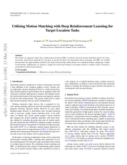 Utilizing Motion Matching with Deep Reinforcement Learning for Target
  Location Tasks