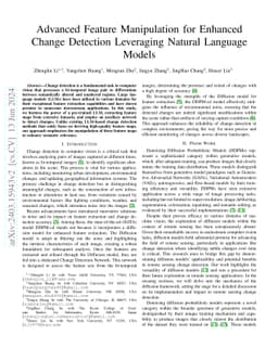 Advanced Feature Manipulation for Enhanced Change Detection Leveraging
  Natural Language Models