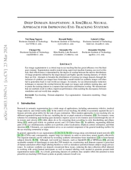 Deep Domain Adaptation: A Sim2Real Neural Approach for Improving
  Eye-Tracking Systems