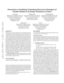 Persuasion or Insulting? Unpacking Discursive Strategies of Gender
  Debate in Everyday Feminism in China