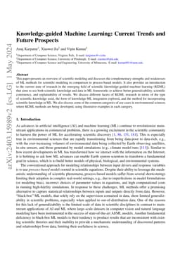 Knowledge-guided Machine Learning: Current Trends and Future Prospects