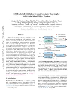 SDSTrack: Self-Distillation Symmetric Adapter Learning for Multi-Modal
  Visual Object Tracking