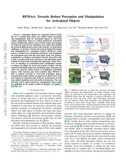 RPMArt: Towards Robust Perception and Manipulation for Articulated
  Objects