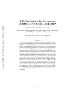 A Unified Module for Accelerating STABLE-DIFFUSION: LCM-LORA
