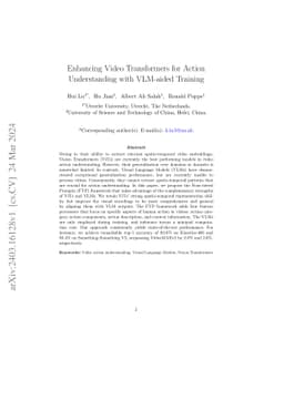 Enhancing Video Transformers for Action Understanding with VLM-aided
  Training