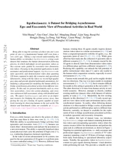 EgoExoLearn: A Dataset for Bridging Asynchronous Ego- and Exo-centric View of Procedural Activities in Real World