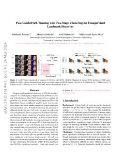 Pose-Guided Self-Training with Two-Stage Clustering for Unsupervised
  Landmark Discovery