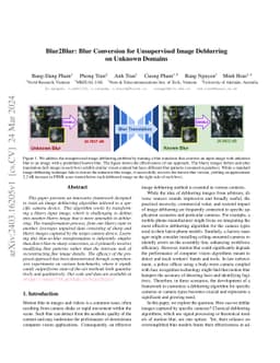 Blur2Blur: Blur Conversion for Unsupervised Image Deblurring on Unknown
  Domains