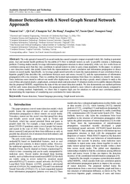 Rumor Detection with a novel graph neural network approach