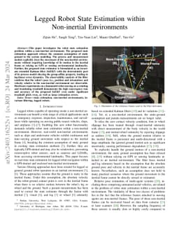 Legged Robot State Estimation within Non-inertial Environments