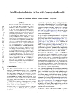 Out-of-Distribution Detection via Deep Multi-Comprehension Ensemble