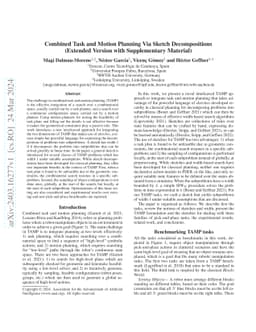 Combined Task and Motion Planning Via Sketch Decompositions (Extended
  Version with Supplementary Material)