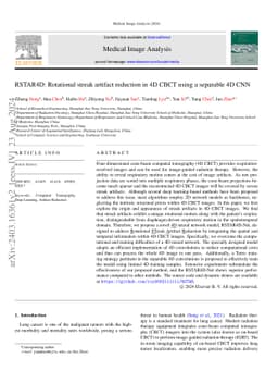 RSTAR: Rotational Streak Artifact Reduction in 4D CBCT using Separable
  and Circular Convolutions