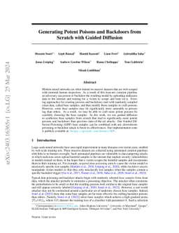 Generating Potent Poisons and Backdoors from Scratch with Guided
  Diffusion