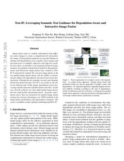Text-IF: Leveraging Semantic Text Guidance for Degradation-Aware and
  Interactive Image Fusion