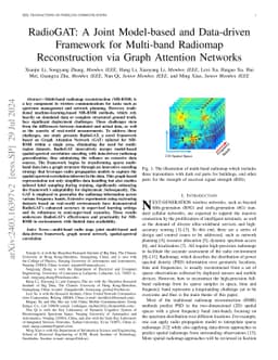 RadioGAT: A Joint Model-based and Data-driven Framework for Multi-band
  Radiomap Reconstruction via Graph Attention Networks