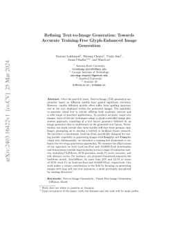 Refining Text-to-Image Generation: Towards Accurate Training-Free
  Glyph-Enhanced Image Generation