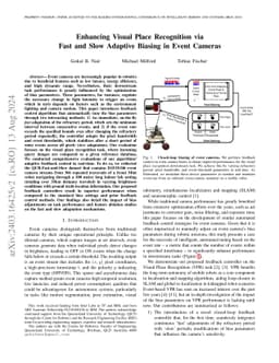 Enhancing Visual Place Recognition via Fast and Slow Adaptive Biasing in
  Event Cameras
