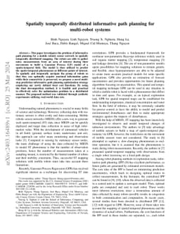Spatially temporally distributed informative path planning for
  multi-robot systems