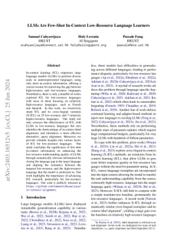 LLMs Are Few-Shot In-Context Low-Resource Language Learners