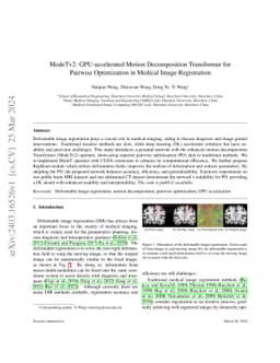 ModeTv2: GPU-accelerated Motion Decomposition Transformer for Pairwise Optimization in Medical Image Registration