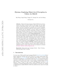 Elysium: Exploring Object-level Perception in Videos via MLLM