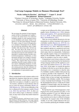 Can Large Language Models (or Humans) Disentangle Text?