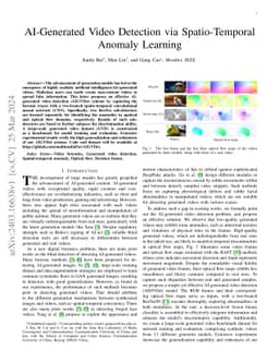 AI-Generated Video Detection via Spatio-Temporal Anomaly Learning