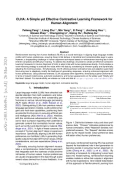 CLHA: A Simple yet Effective Contrastive Learning Framework for Human
  Alignment