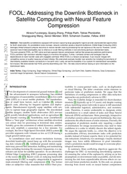FOOL: Addressing the Downlink Bottleneck in Satellite Computing with Neural Feature Compression