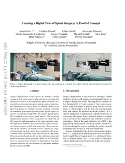 Creating a Digital Twin of Spinal Surgery: A Proof of Concept