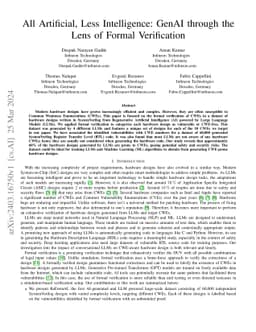 All Artificial, Less Intelligence: GenAI through the Lens of Formal
  Verification