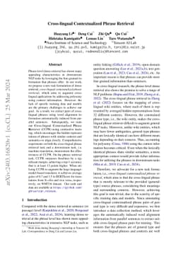Cross-lingual Contextualized Phrase Retrieval