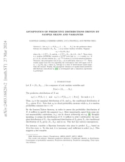 Asymptotics of predictive distributions driven by sample means and
  variances