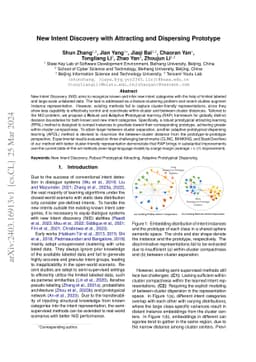 New Intent Discovery with Attracting and Dispersing Prototype