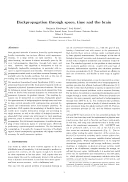 Backpropagation through space, time, and the brain