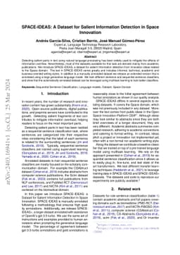 SPACE-IDEAS: A Dataset for Salient Information Detection in Space
  Innovation