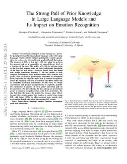 The Strong Pull of Prior Knowledge in Large Language Models and Its
  Impact on Emotion Recognition