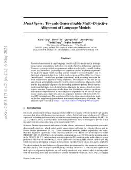 MetaAligner: Towards Generalizable Multi-Objective Alignment of Language
  Models