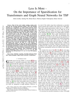 Less Is More -- On the Importance of Sparsification for Transformers and
  Graph Neural Networks for TSP