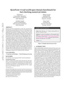 QuanTemp: A real-world open-domain benchmark for fact-checking numerical
  claims